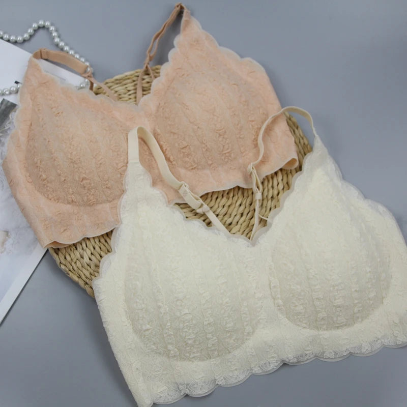 Soutien-gorge push-up brodés sans couture pour femmes