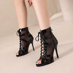 Sandales à talons hauts léopard pour femmes