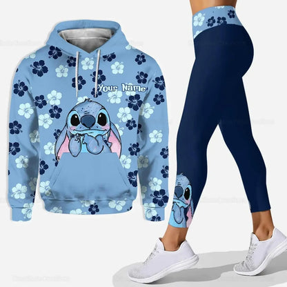 Ensemble sweat à capuche et Leggings Disney Stitch  pour femme