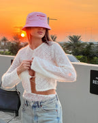 Cardigan évider pour femmes