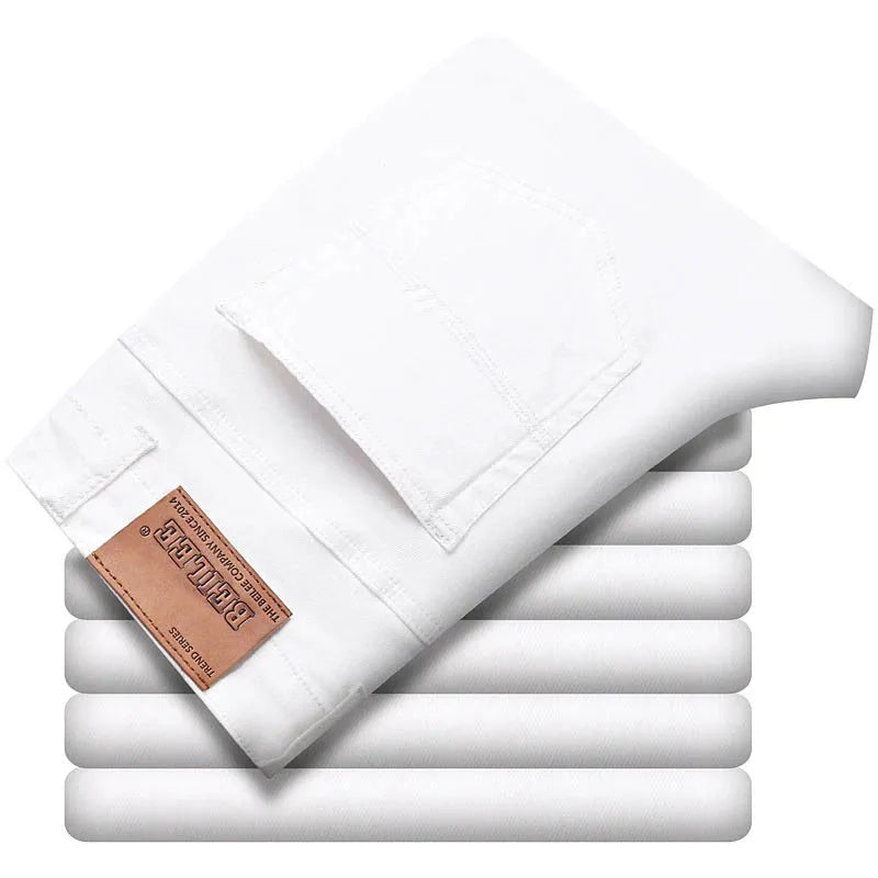 Jean droit slim extensible classique pour hommes