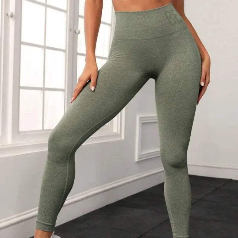 Leggings amincissants de couleur unie pour femmes