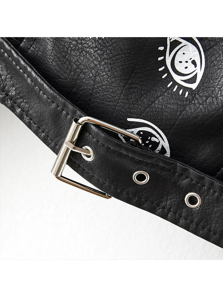 este courte en faux cuir Pu pour femmes