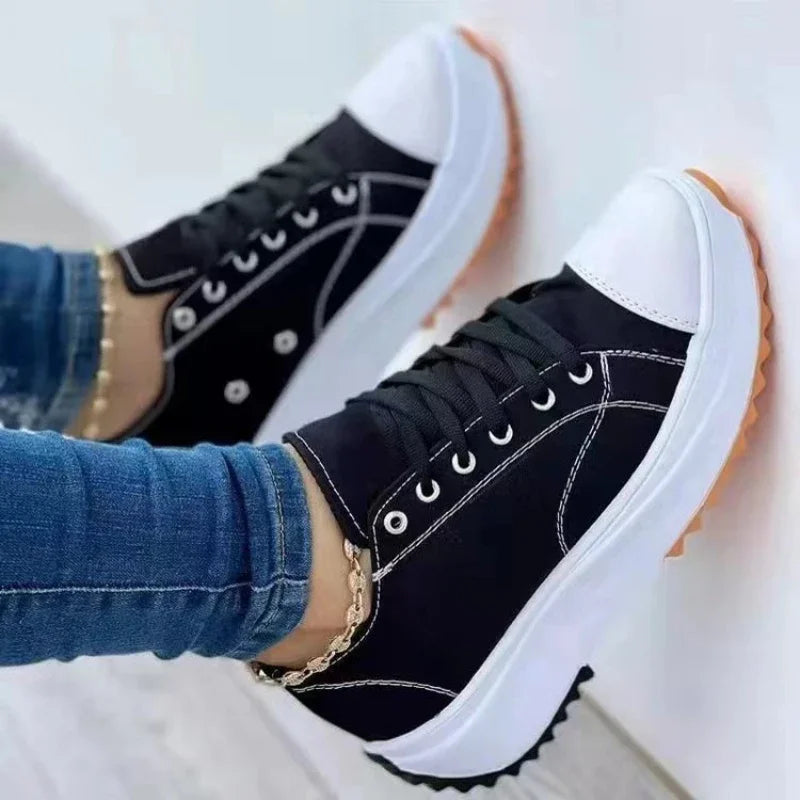Chaussures simples décontractées en toile pour femmes