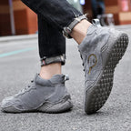 Baskets montantes en cuir souple pour hommes