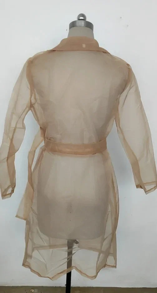 Manteau boutonné à manches longues pour femmes