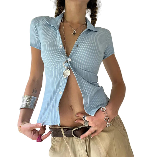 Chemises vintage coupe ajustée pour femme