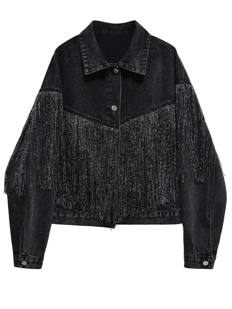 Veste courte en jean pour femme