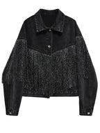 Veste courte en jean pour femme