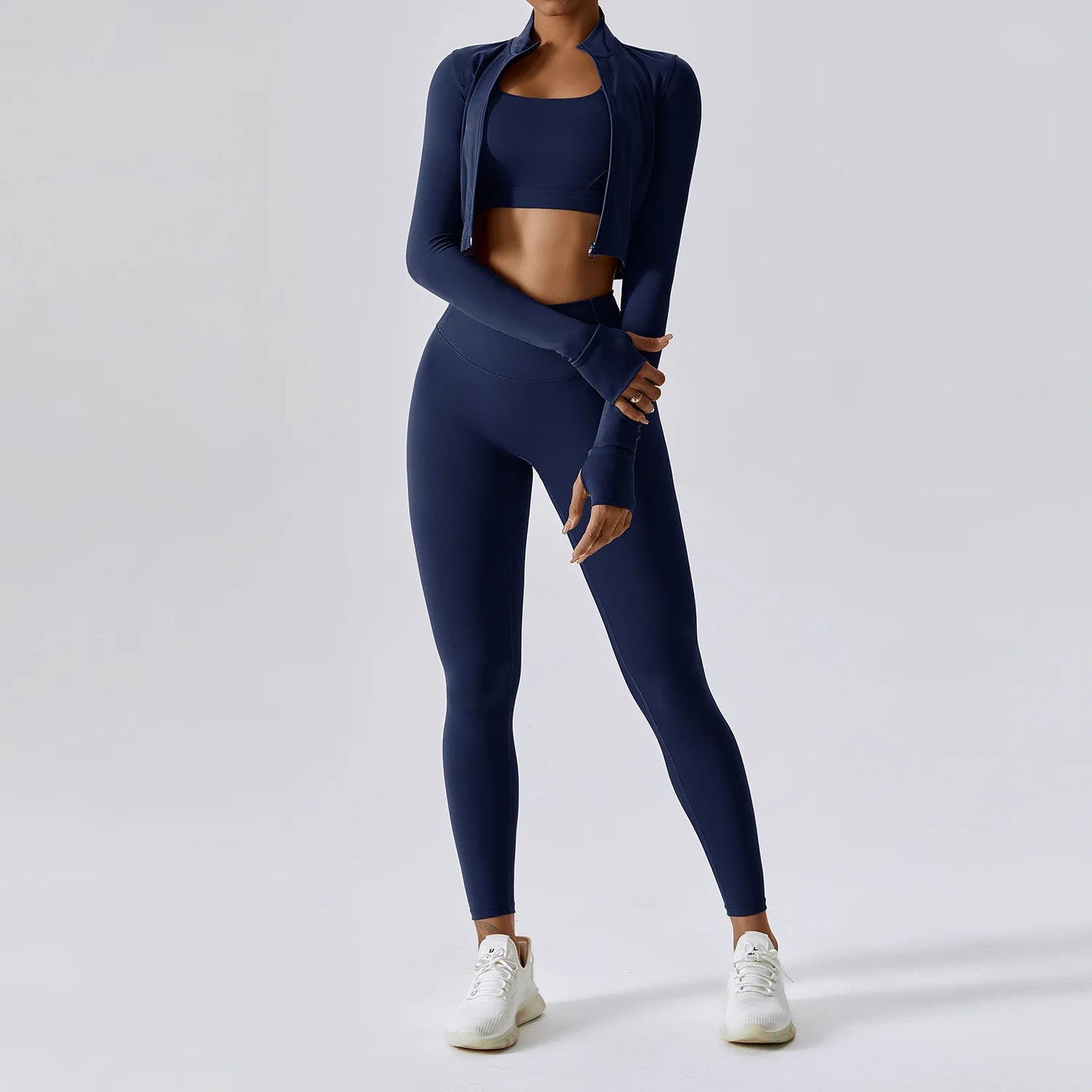 Ensemble 3 pièces pour femmes taille haute Leggings pour femmes