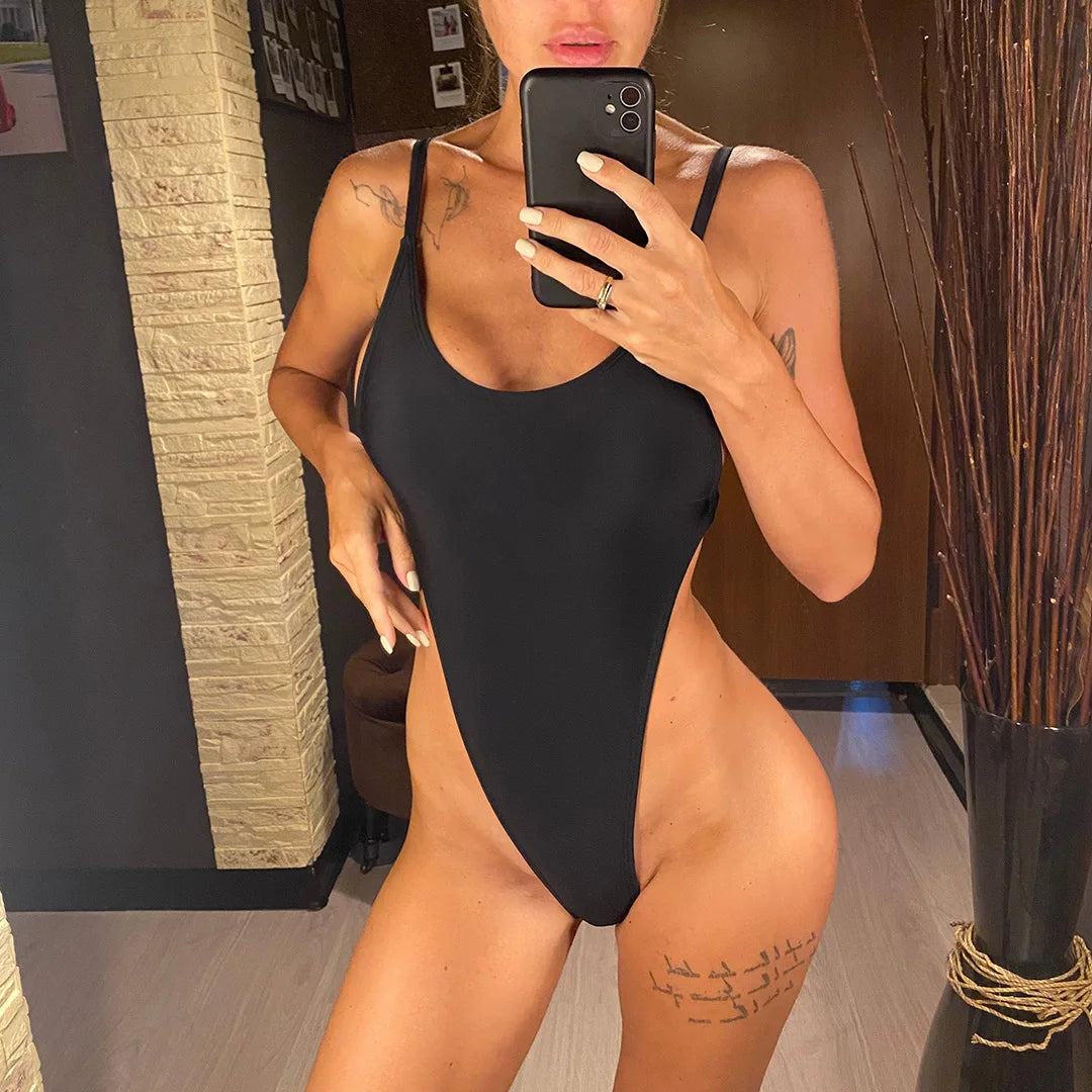 Maillot de bain une pièce dos nu pour femmes