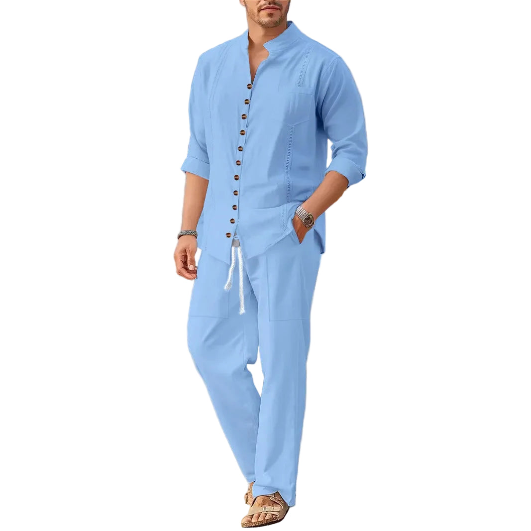Ensembles chemise tendance et  pantalon ample pour hommes