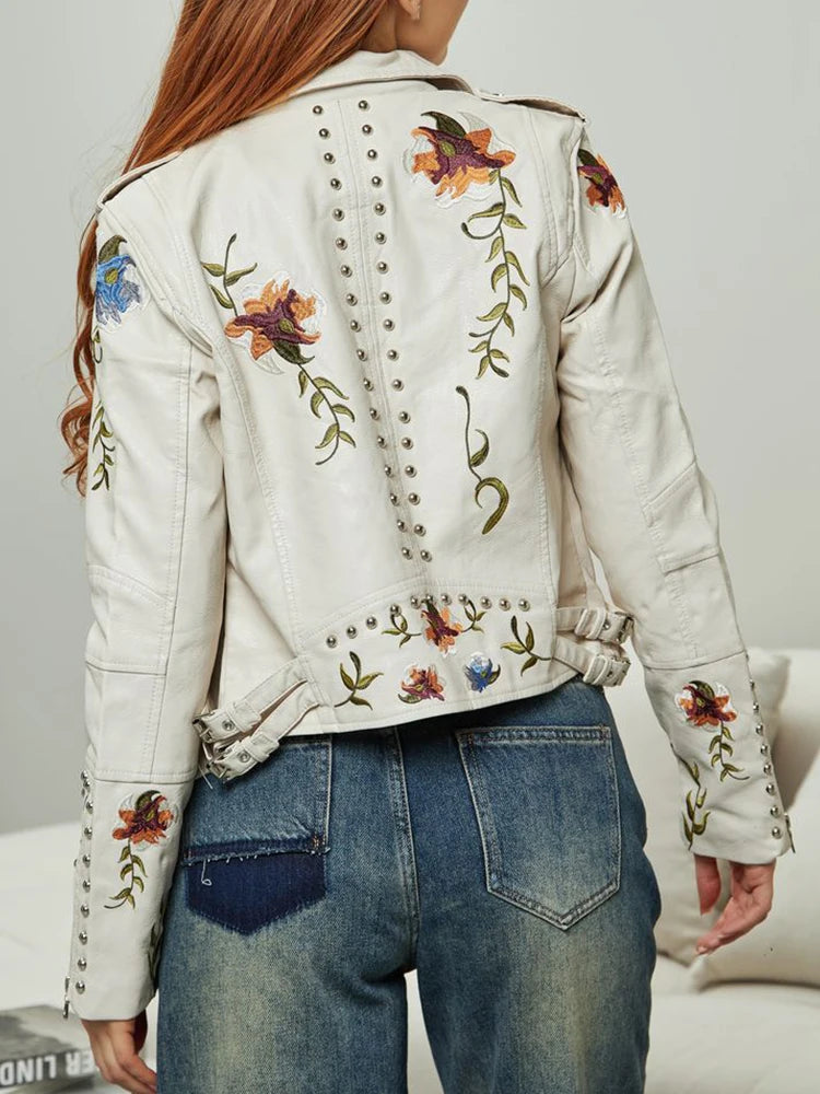 Veste en pu similicuir pour femmes