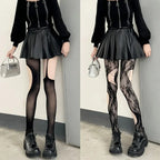 Bas gothiques en résille Lolita pour femmes