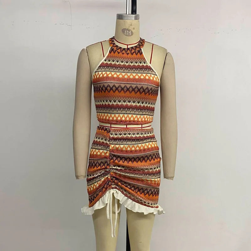 Ensemble 2 pièces style vacances pour femmes