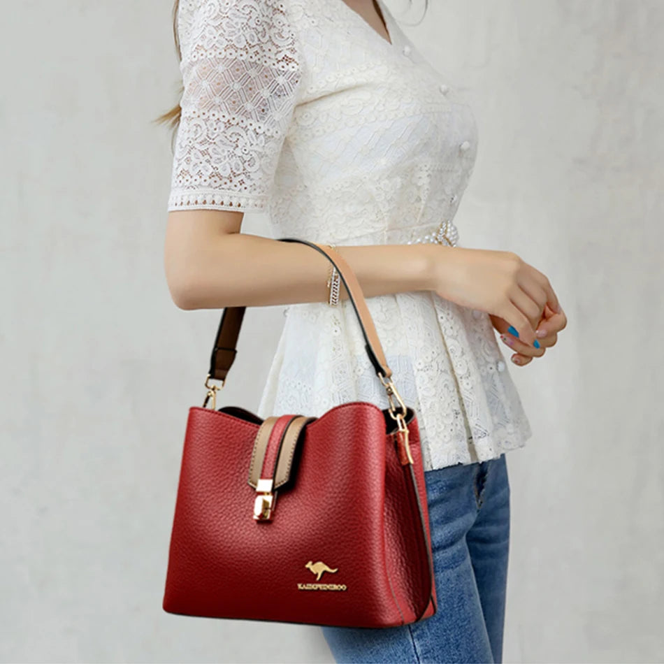 à main en cuir de marque véritable pour femmes