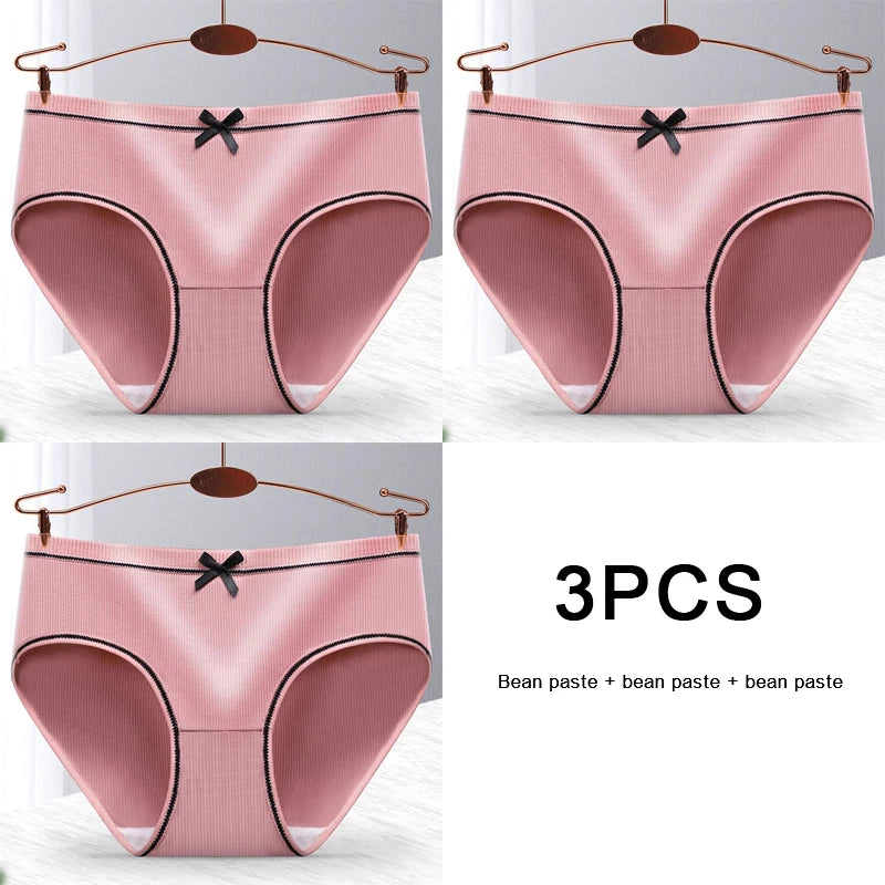 Culotte sexy et confortable pour femme, culotte en fil, avec nœud