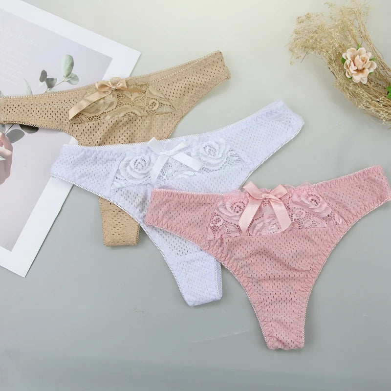 Culottes en coton 3 pièces taille basse pour femmes