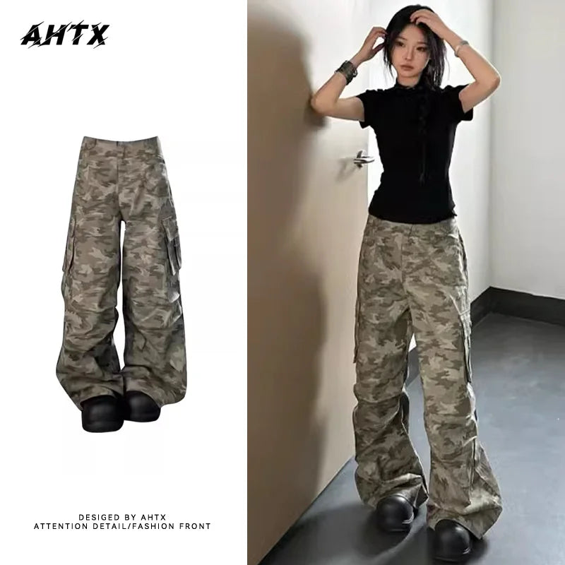 Pantalon cargo camouflage pour femme