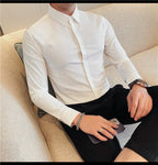 Chemises rayées à manches longues pour hommes