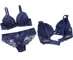 Ensemble de lingerie sexy en dentelle florale pour femmes