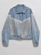 Veste courte en jean pour femme