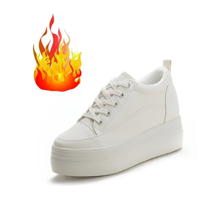 Baskets en cuir véritable pour femmes