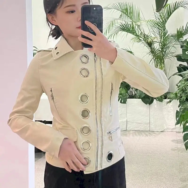 Veste en Faux cuir femmes