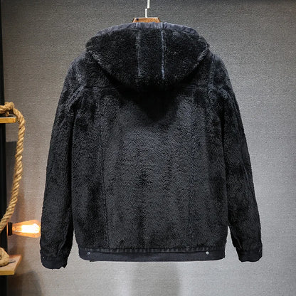 Veste en jean à capuche pour hommes