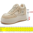 Basket à plateforme en daim de vache pour femme