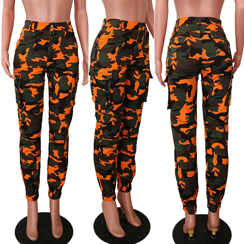 Pantalon cargo camouflage Doyerl pour femme