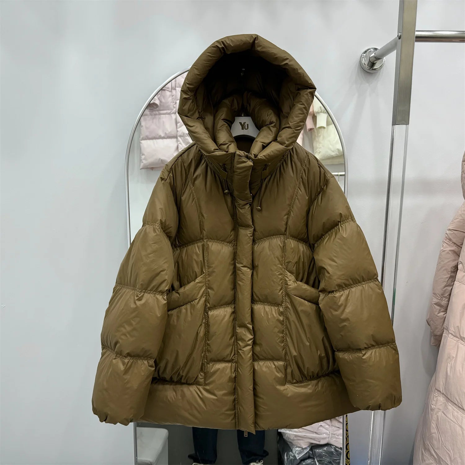 Doudoune à capuche épaisse pour femme