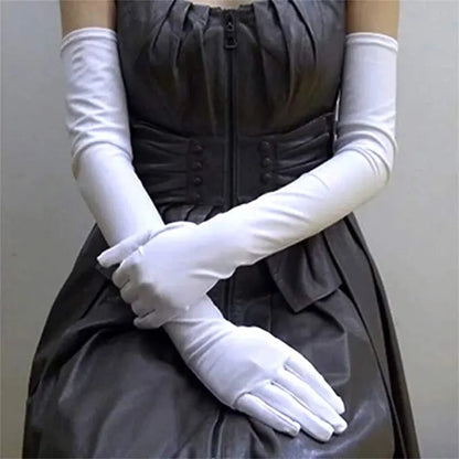 gants de mariée long en satin pour femmes