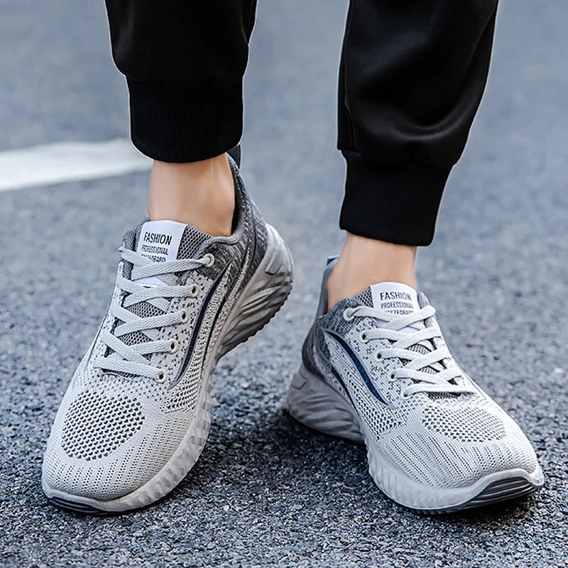 Baskets légères en maille à lacets pour hommes