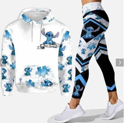 Ensemble sweat à capuche et Leggings Disney Stitch  pour femme