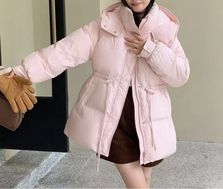 Doudoune d'hiver à capuche pour femme