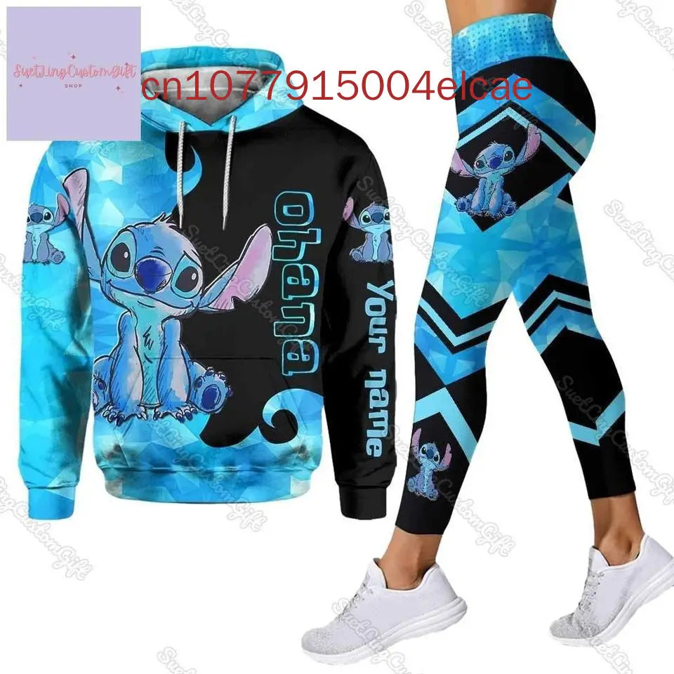 Ensemble sweat à capuche et Leggings Disney Stitch pour femme