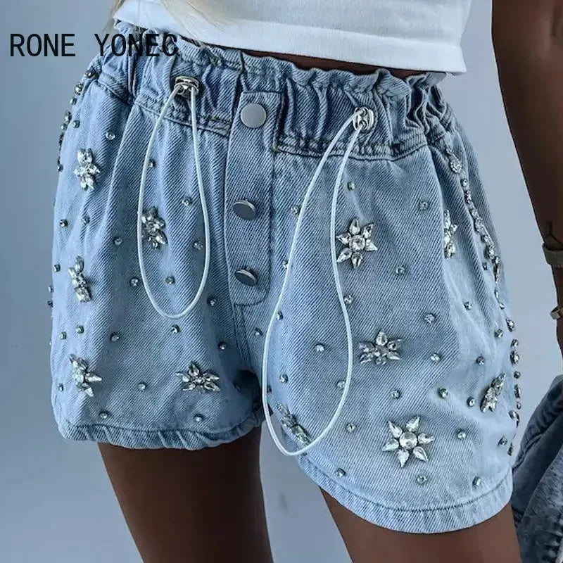 Short en jean décontracté pour femme