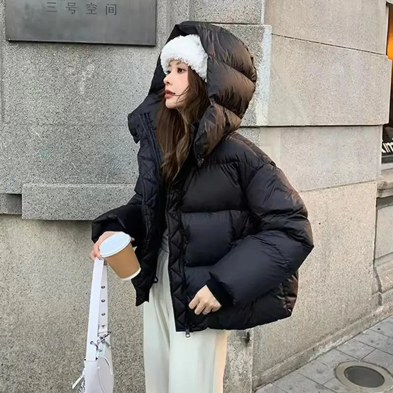 Parkas courts en coton coréen pour femmes