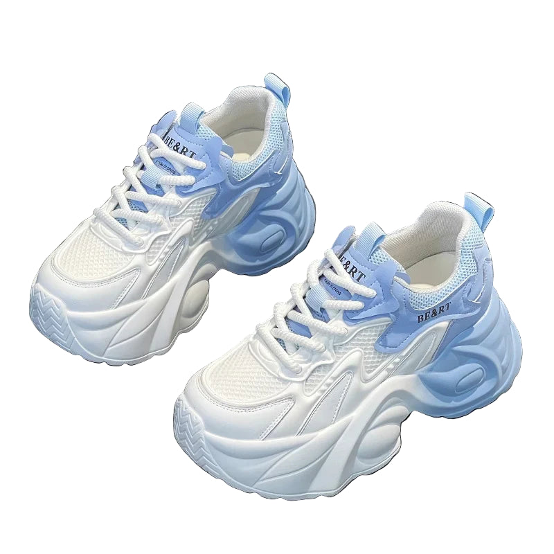 Basket en cuir véritable pour femme