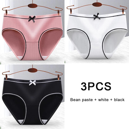 Culotte sexy et confortable pour femme, culotte en fil, avec nœud