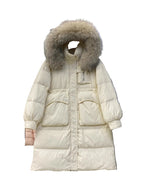 Parka d'hiver en duvet de canard blanc pour femme
