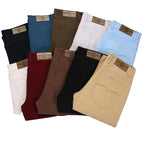 Pantalons décontractés couleur unie jambe droite coupe pour hommes