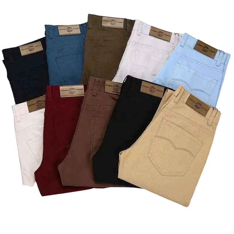 Pantalons décontractés couleur unie jambe droite coupe pour hommes