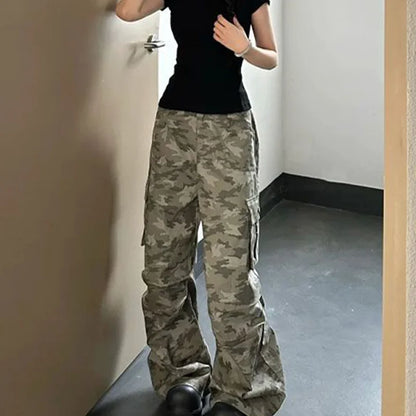 Pantalon cargo camouflage pour femme