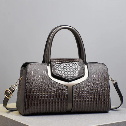 Sac à main motif crocodile pour femmes