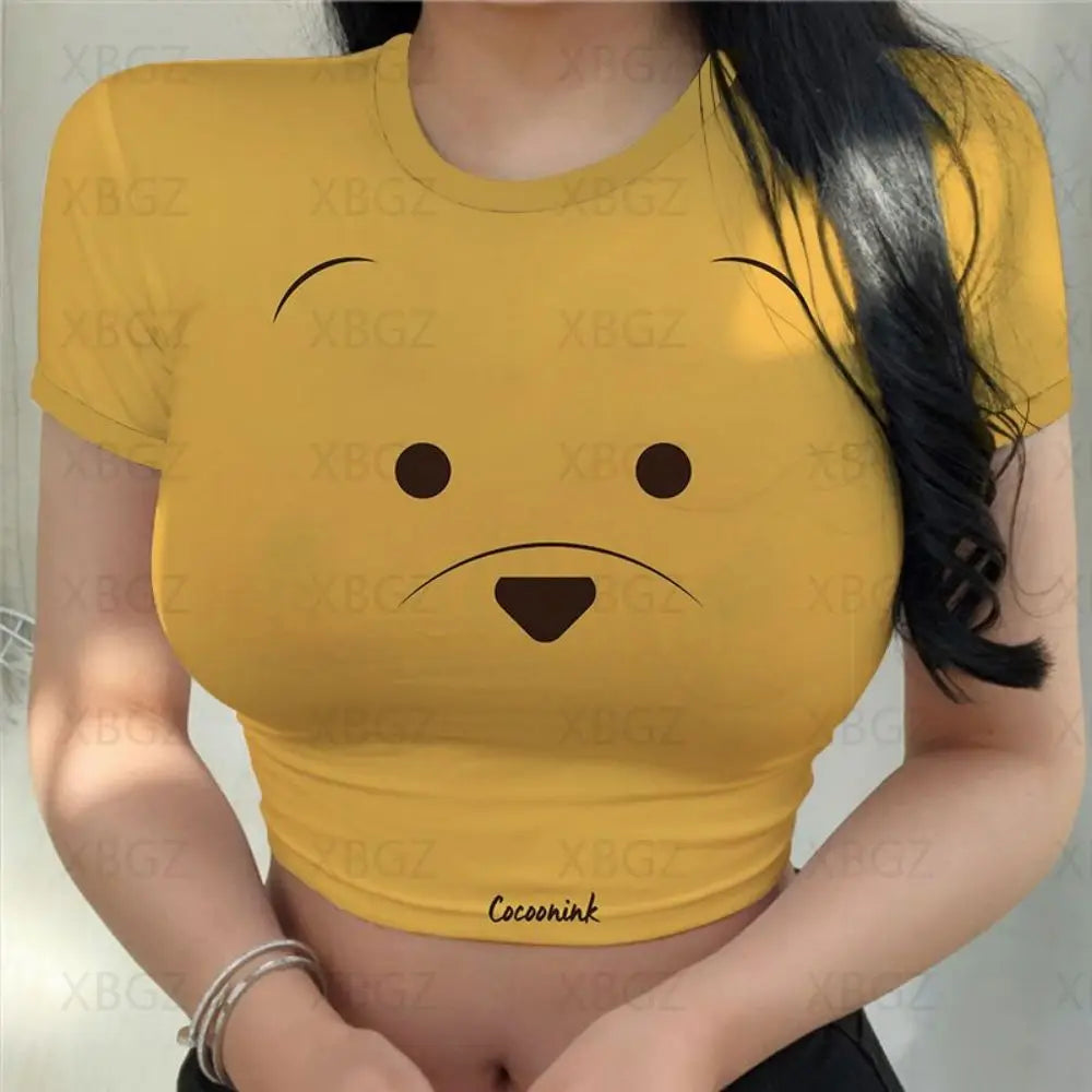 T-shirt Disney Winnie l'ourson pour femmes haut court