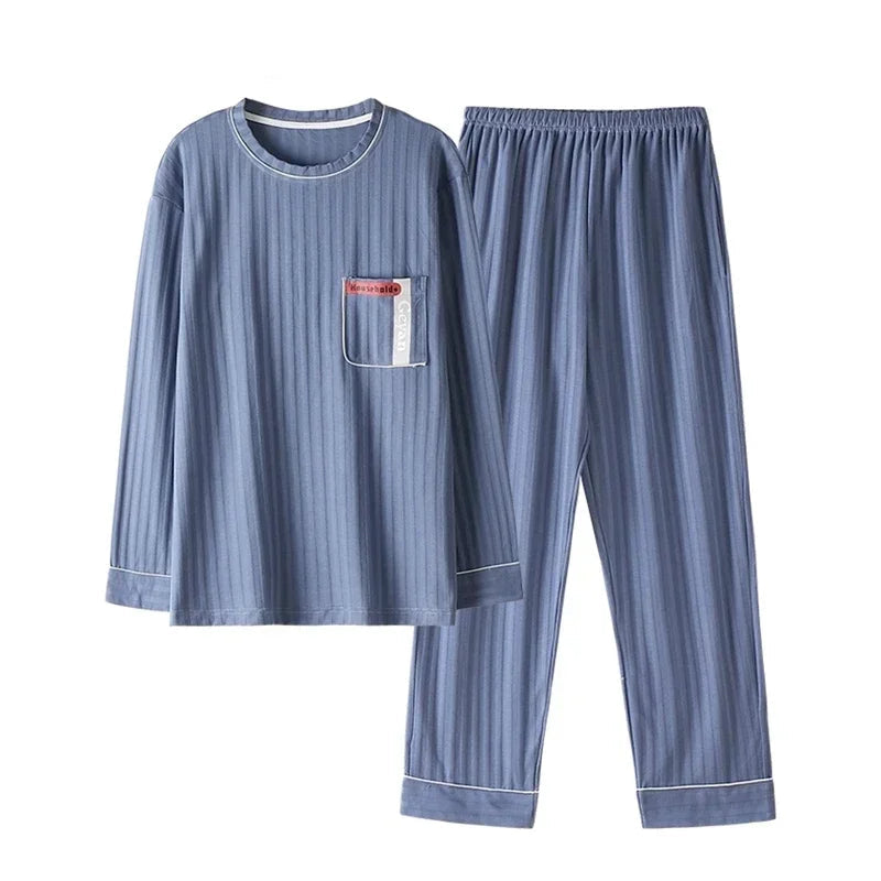 Ensemble pyjamas grande taille en coton pour hommes