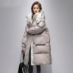 Manteau d'hiver épais à capuche pour femme