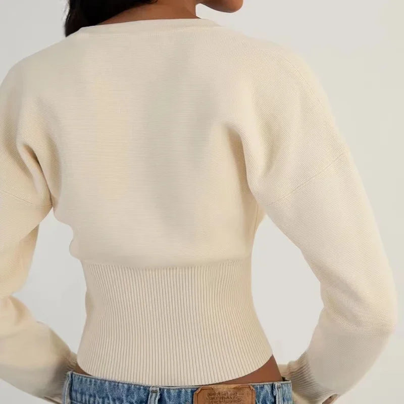 Cardigan en tricot côtelé pour femmes